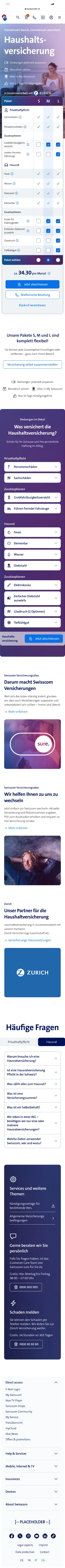 Mobile Ansicht mit Auswahl-Zusammenfassung und nächstem Schritt